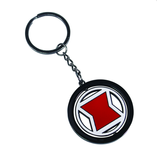 MARVEL BLACK WIDOW LOGO ROTATING KEYCHAIN - Secret Station Comic | Book Shop